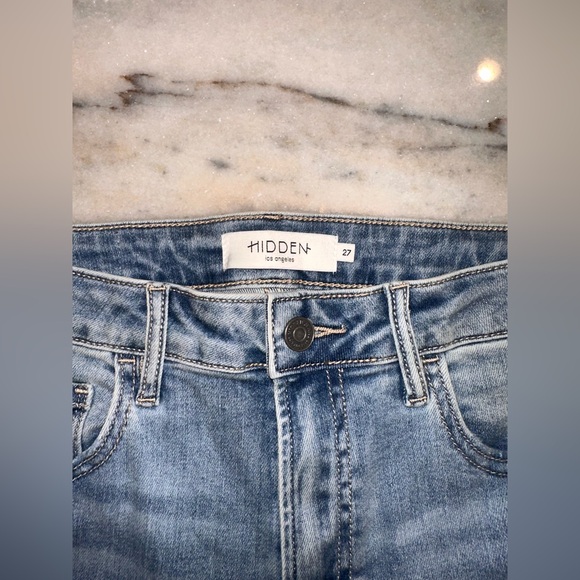 Hidden Size 27 Distressed Women's Blue Flared Jeans - Picture 6 of 12